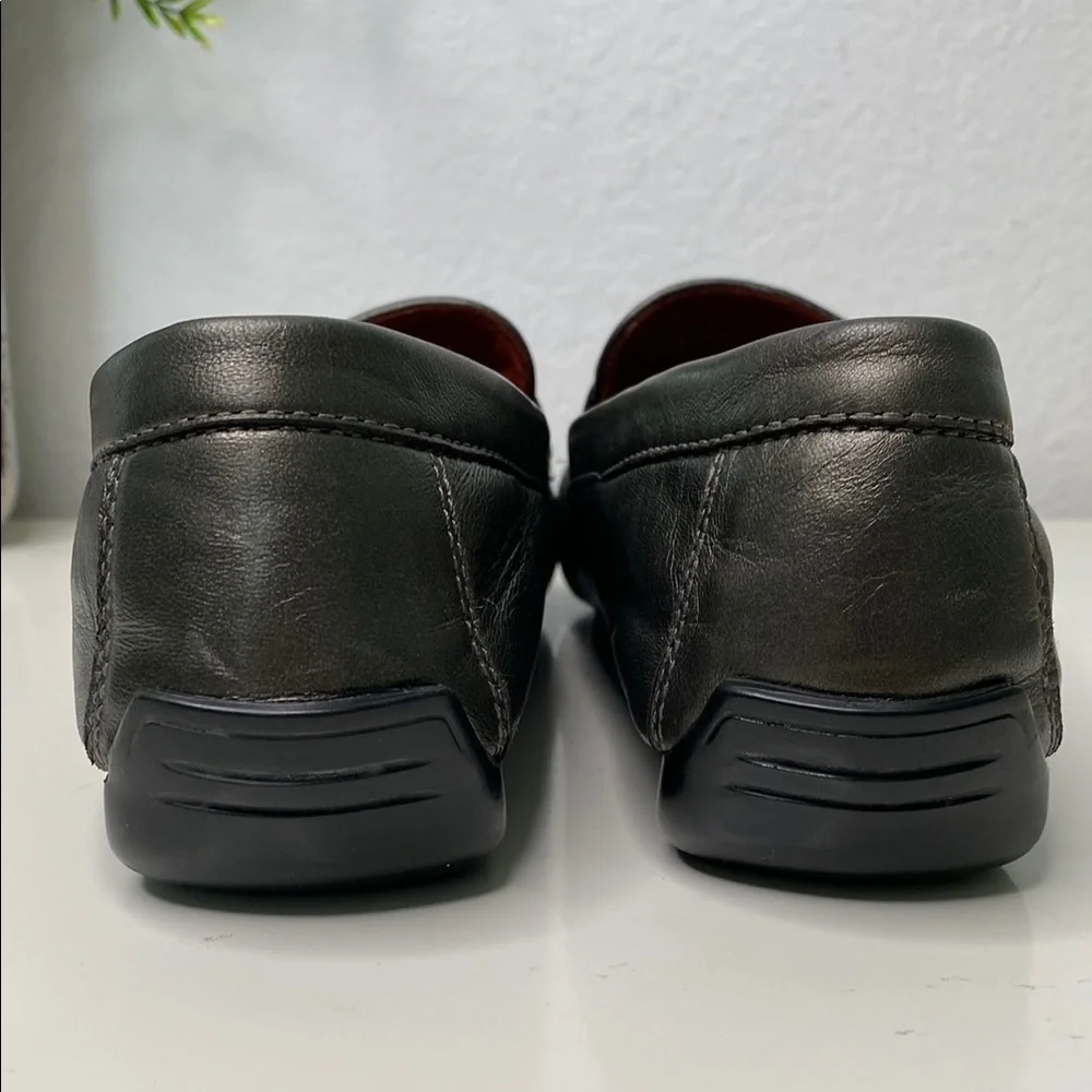 Robert Zur Petra Woven Leather Penny Loafer Driving Shoe Moccasin Size 11 Pewter